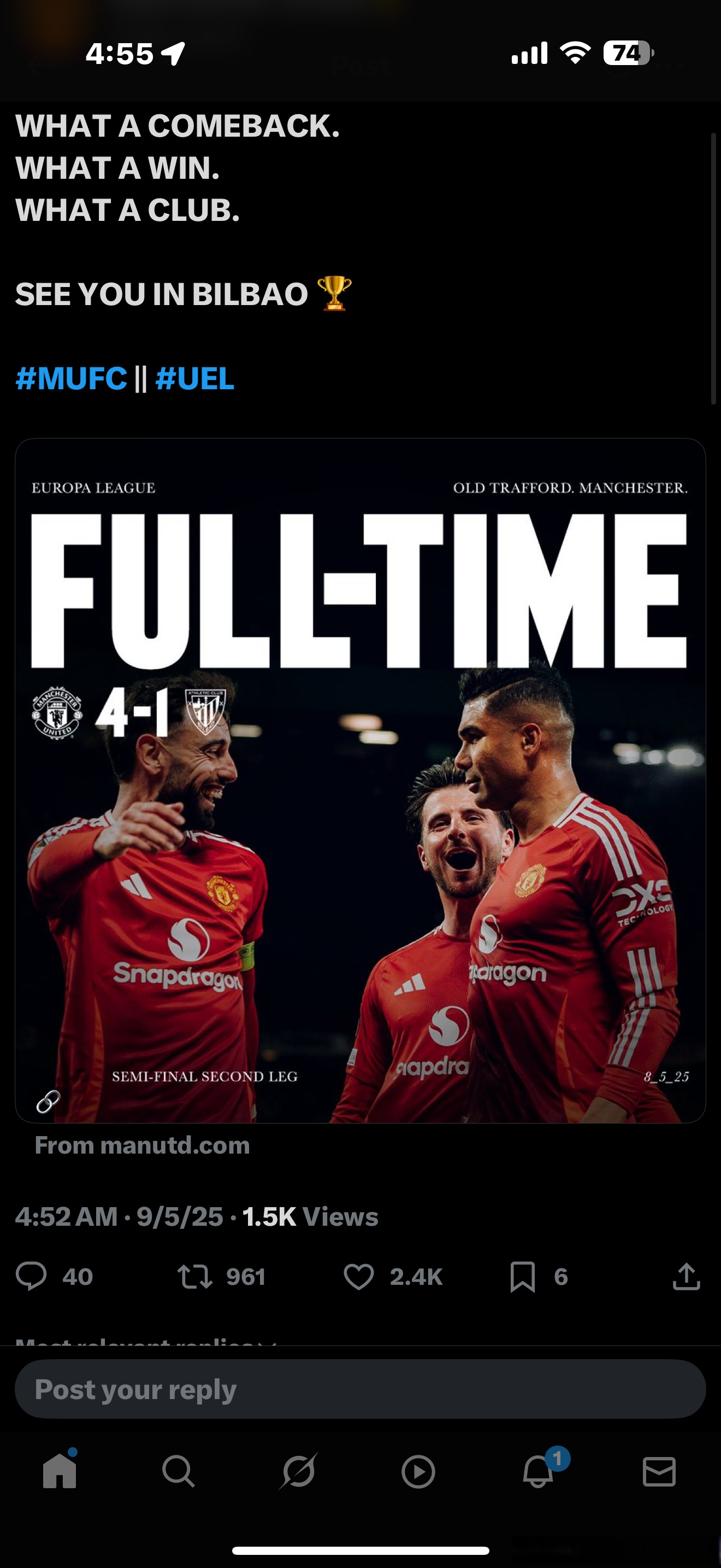 包含拜仁再遇曼联，险胜晋级欧冠半决赛的词条